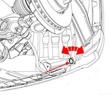 the scheme of fastening of the front bumper of the Jeep Grand Cherokee WK2 (after 2011)